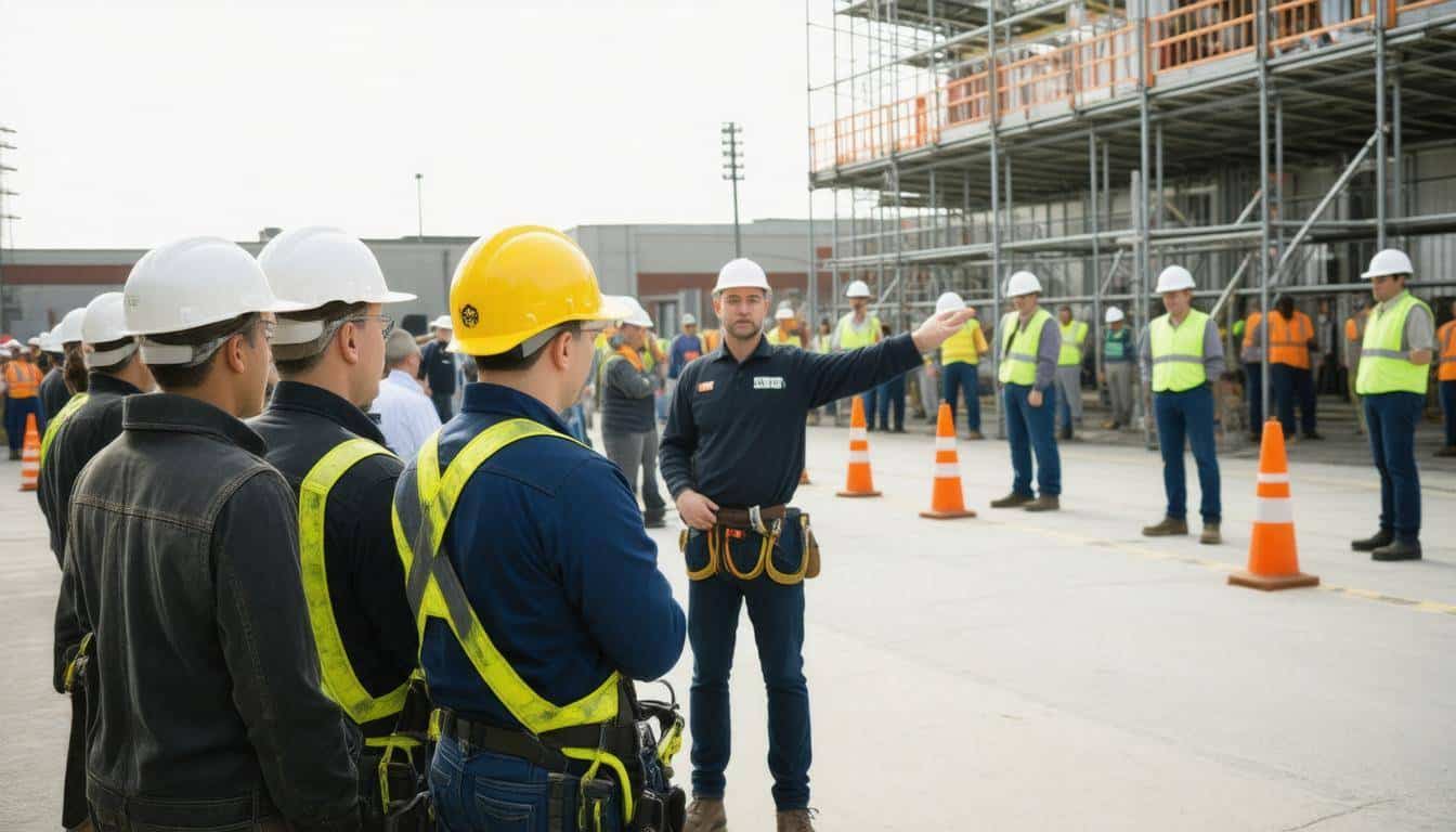 Construction safety training session