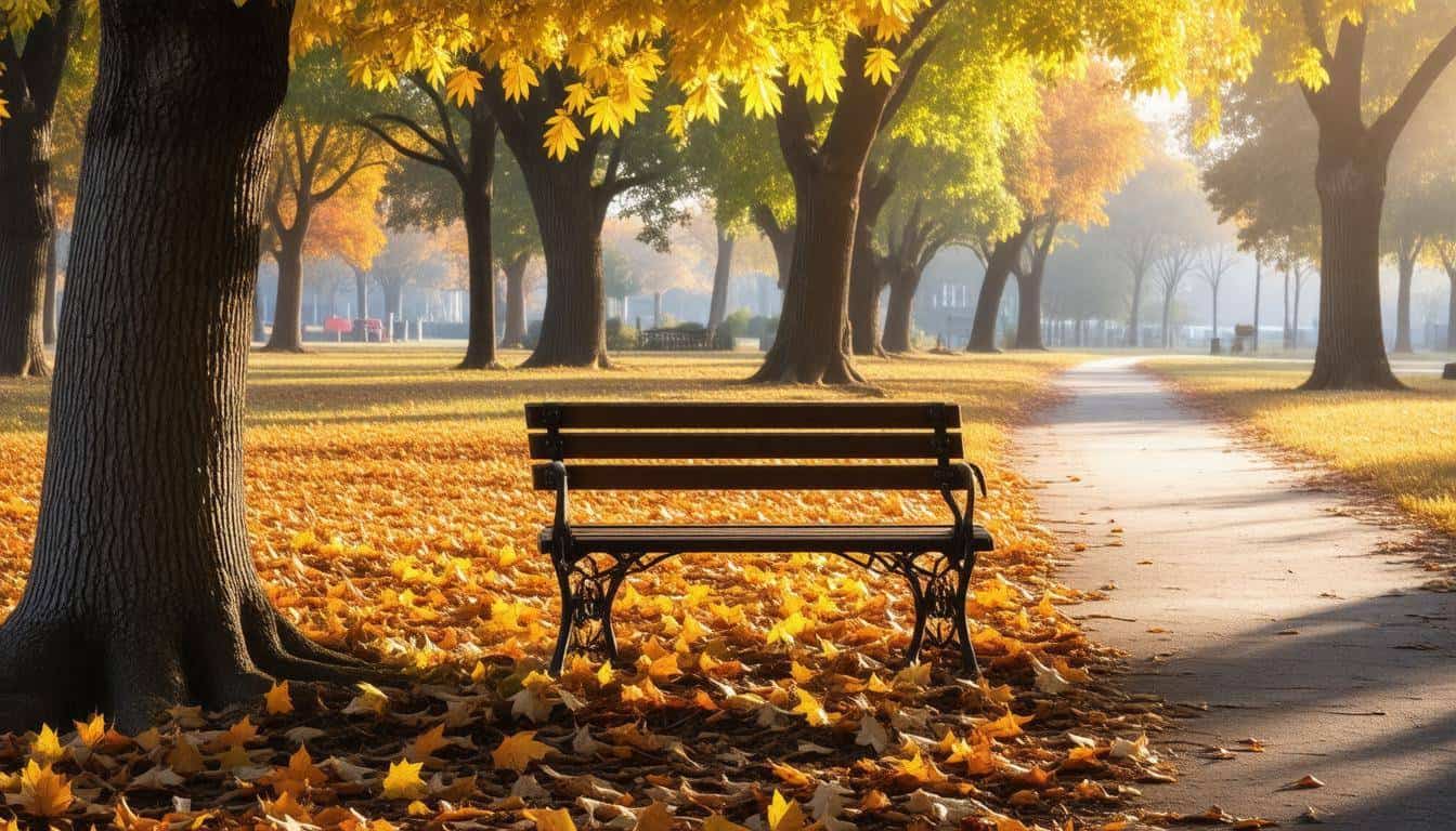 Empty bench symbolizing loss